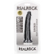 Slanke Dildo RealRock 15,5 x 3,8cm Zwart