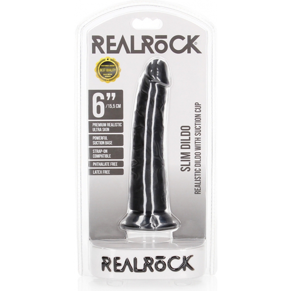 Slim Realistic Dildo with Suction Cup - 6''/ 15,5 cm