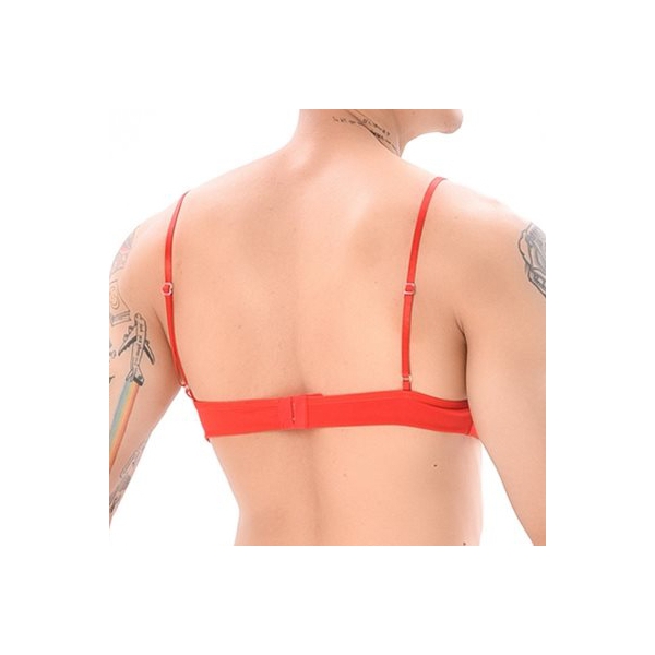 Lace Border Bra Red-Black