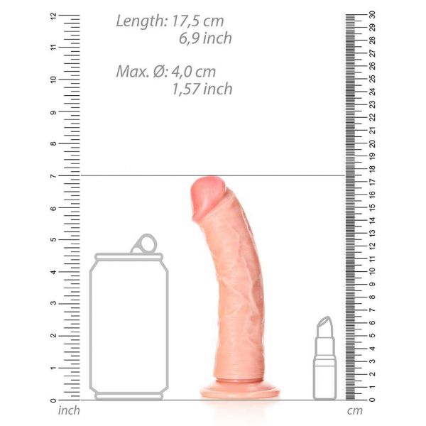 Curved Realistic Dildo with Suction Cup - 6''/ 15,5 cm