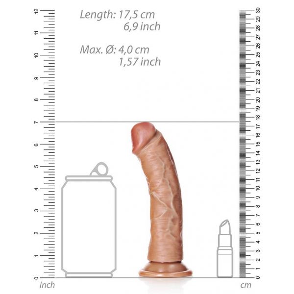 Realistischer Dildo Little Curved RealRock 15.5 x 4cm Latino