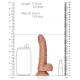 Realistische Dildos Balls Curved RealRock 12.5 x 3.6cm Latino