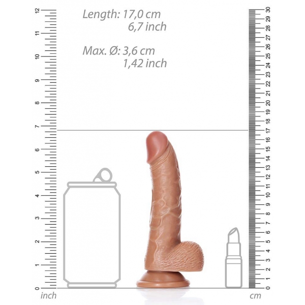 RealRock Curved Dildo Balls 12.5 x 3.6cm Latino