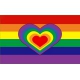 Rainbow Heart Flag 90 x 150cm