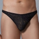 Perizoma in pizzo leopardato Allure Nero