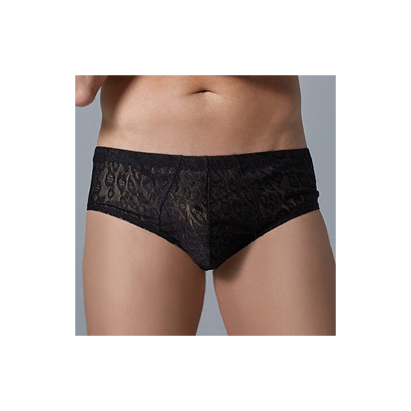 Leopard Lace Shorty Allure Zwart