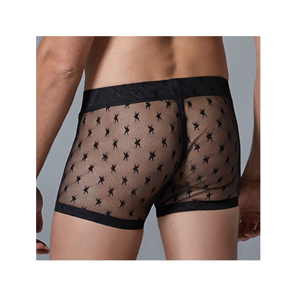 Lange dünne Boxershorts Star Allure Schwarz