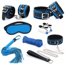 SM Fantasy Blue Bondage Kit 7-piece Set