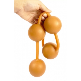 AnalMasterBalls Reet Oranje Silicone Anaalballen 50 x 5,5cm