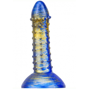 MetallicAnal Fantasie Dildo Saperli 16 x 4.5cm Blauw-Goud