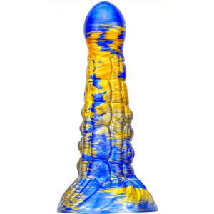 MetallicAnal Dildo Ninja Fantasy 16 x 5,2 cm blu-oro