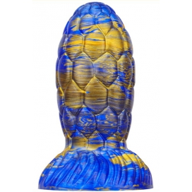 MetallicAnal Warnax Consolador Huevo de Dragón 13 x 7cm Azul-Dorado