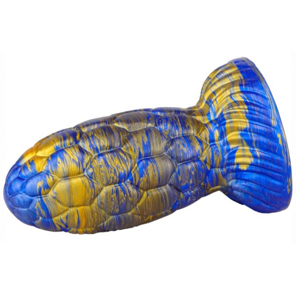 Warnax Dragon Egg Dildo 13 x 7cm Blau-Gold