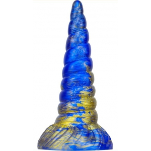 MetallicAnal Dildo Unix 17 x 5,3 cm blu-oro