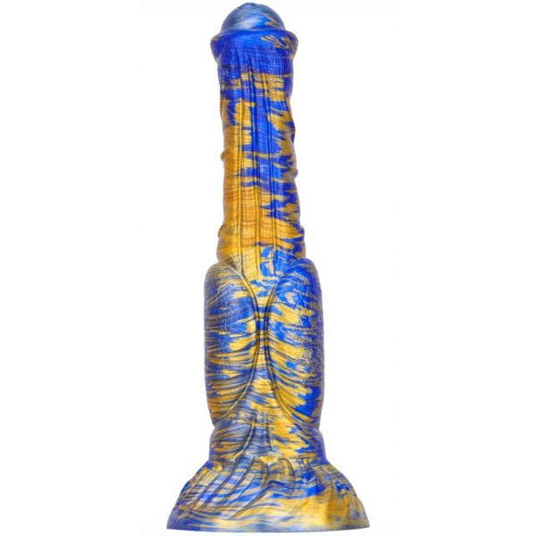 Dildo Jumbox 21 x 5,5cm Blauw-Goud