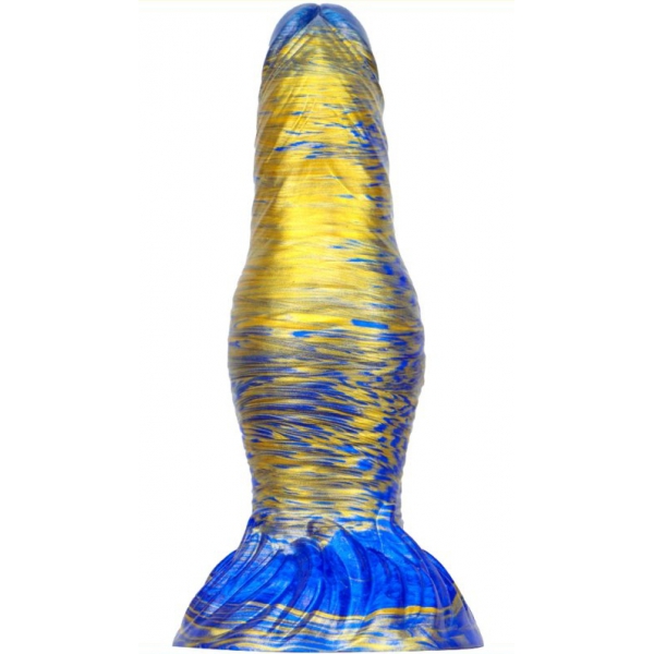 Dildo Fantasie Duxel 17 x 6cm Blauw-Goud