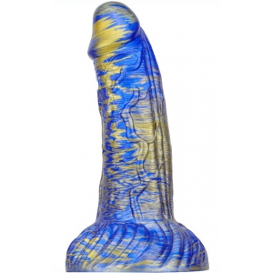 MetallicAnal Mixed Colors Gentleman Realistic Dildo BLUE