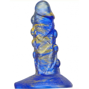 MetallicAnal Dildo Fantasy Bulstrix 15 x 5,5 cm blu-oro