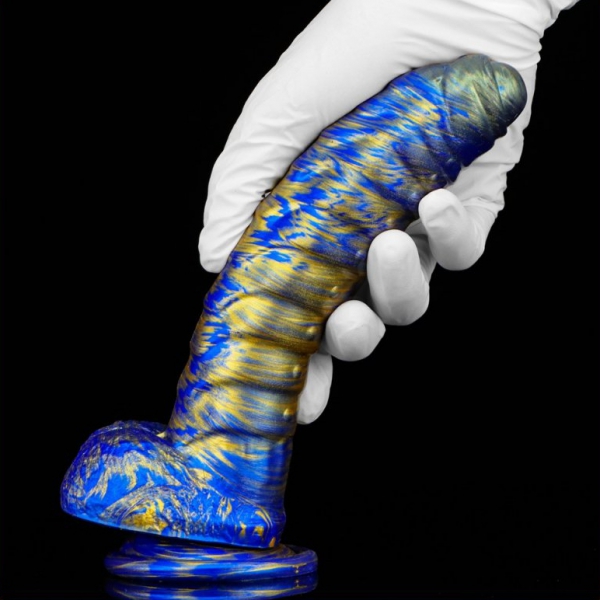 Dildo Fantasy Gasix 16 x 4cm Blau-Gold