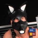 Echtes Leder Maske PUPPY Weiß