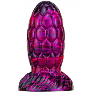 MetallicAnal Dildo a forma di uovo di drago Warnax 13 x 7 cm viola-nero