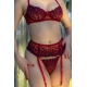 Set 4 pezzi Florissa rosso