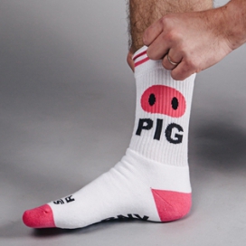 Chaussettes blanches HORNY PIG Sk8erboy