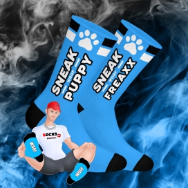 SneakFreaxx Calzini WOOF PUPPY Blu