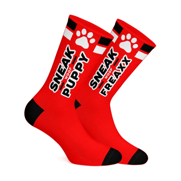 WOOF PUPPY Socken Rot