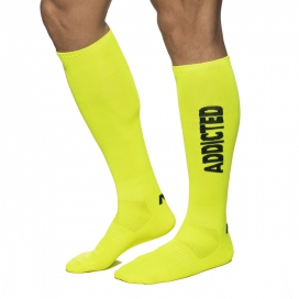 Addicted High socks NEON SOCKS Addicted Yellow