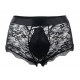 Lacien Boxer nero in pizzo aperto