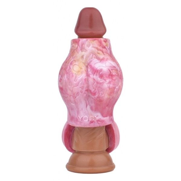 Silicone Cock & Ball Sleeve PINK L