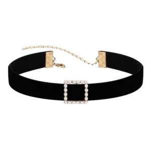 Joy Jewels Collar Cuadrado Negro