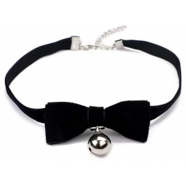 Bow Gling Necklace Black