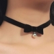 N338 Bow With Ring Christmas Collar BLACK 002