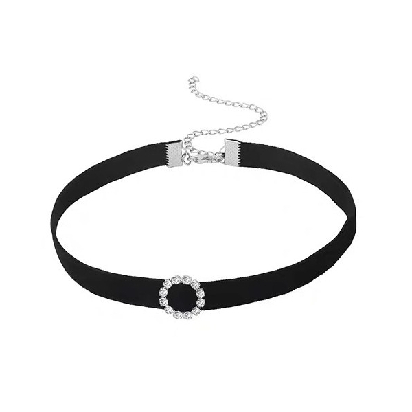 Diamond Circle Neckholder Schwarz