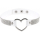 Heart Strass Necklace White