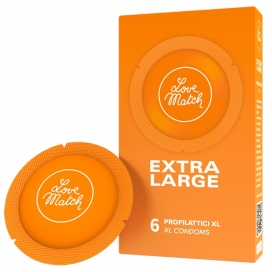 Love Match Extra Large Condoms x6