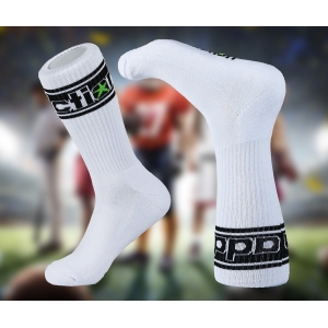 Addiction Chaussettes blanches Sporty Addiction Liserés noirs