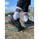 Sporty Addiction white socks with black trim