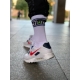 Chaussettes blanches SPORTY Addiction Liserés bleus