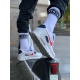 Chaussettes blanches Sporty Addiction Liserés bleus