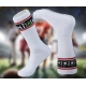 Sporty Addiction white socks with red trim