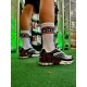 Sporty Addiction white socks with red trim