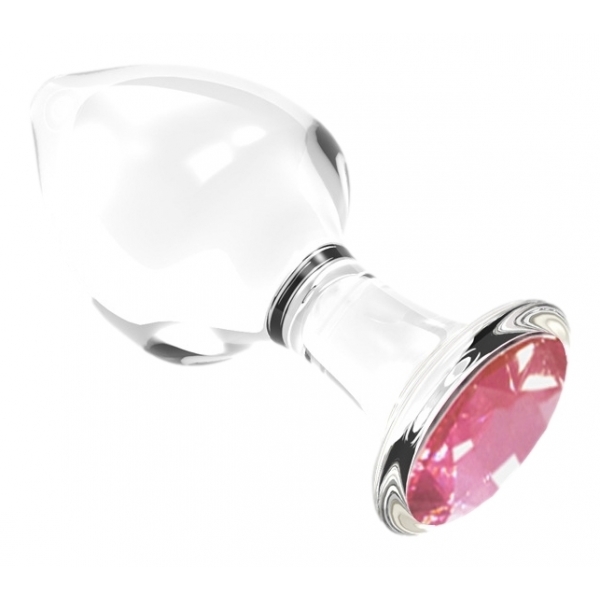 Glass Jewelry Plug Diamond Glassy S 6.5 x 2.7cm