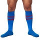 Mister B URBAN Football Socks with Pocket Blue Red