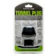 Ass Tunnel Plug in silicone nero grande 7,6 x 6,2 cm