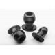 Ass Tunnel Plug in silicone nero medio 7 x 5,2 cm