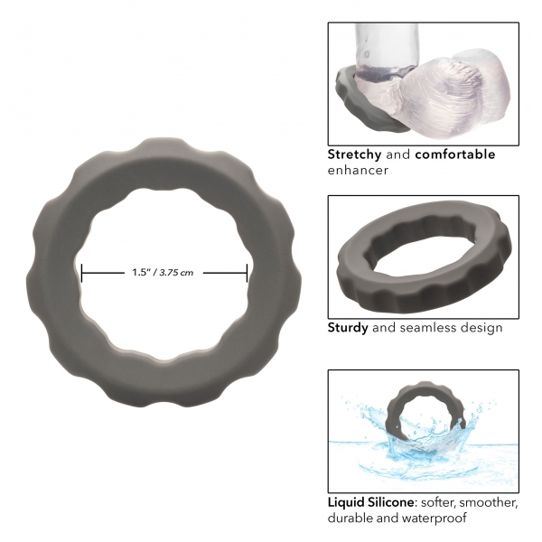 Cockring Silicone Erect Ring Alpha 37mm Grey