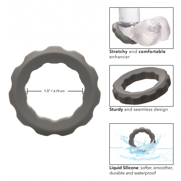 Cockring Silicone Erecte Ring Alpha 37mm Grijs